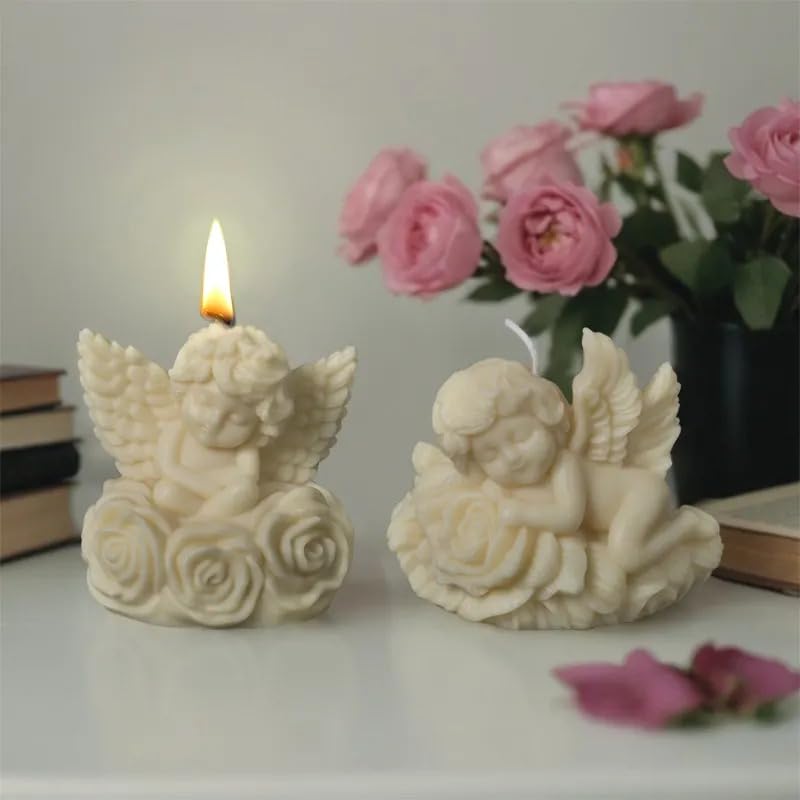 Angel On Rose Mold GB196