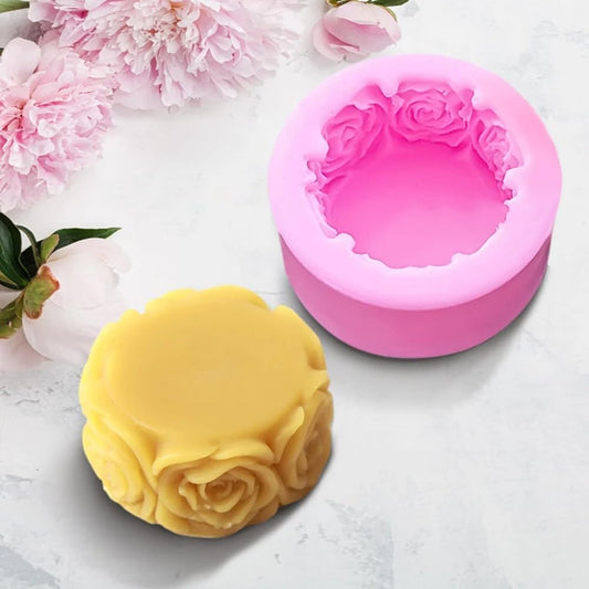 Round With Rose Mold GB148