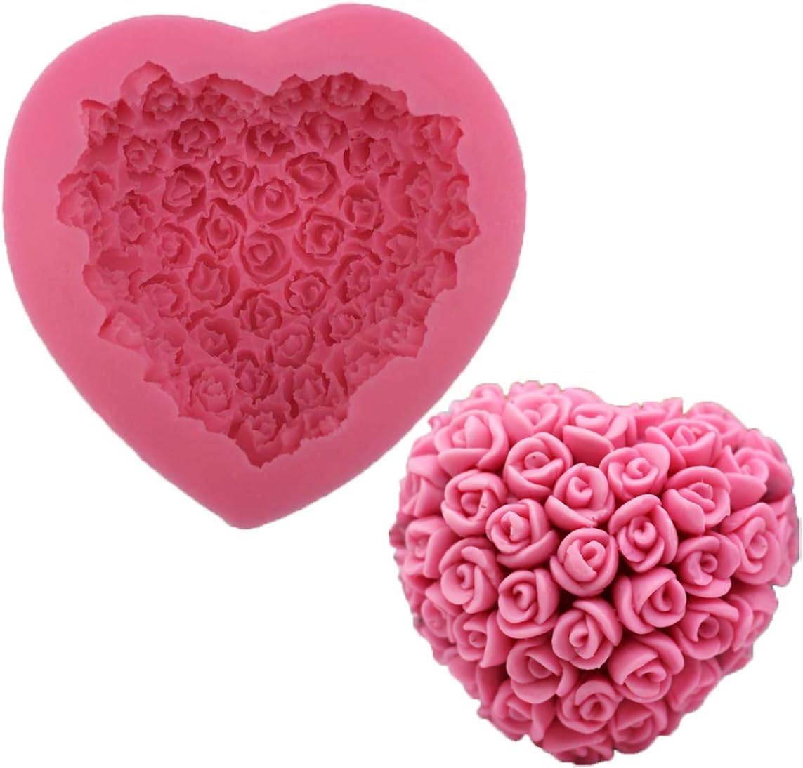 GB041 Multi Rose In Heart Mold