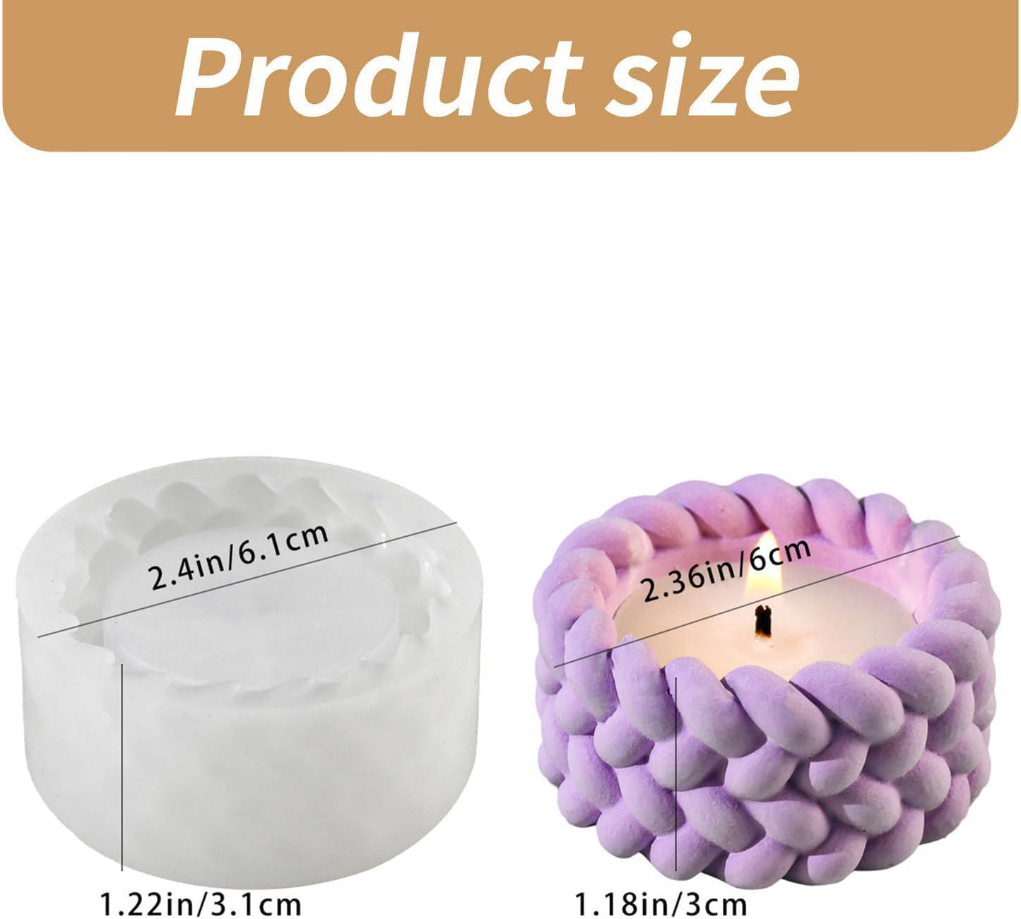 Rope Candle Holder Mold CRM001