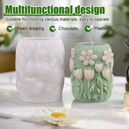 Tulip Daisy Pillar Mold GB139
