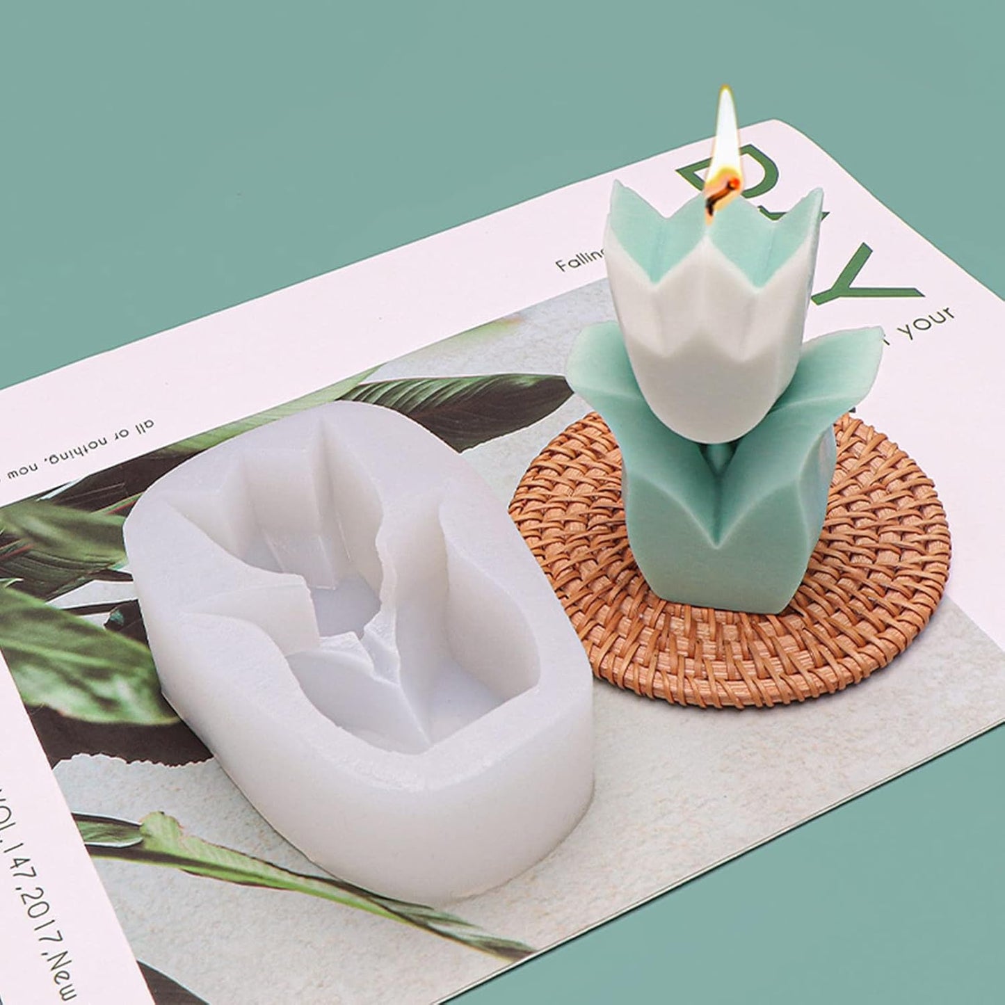 GB144 Flower With Leaf Mold