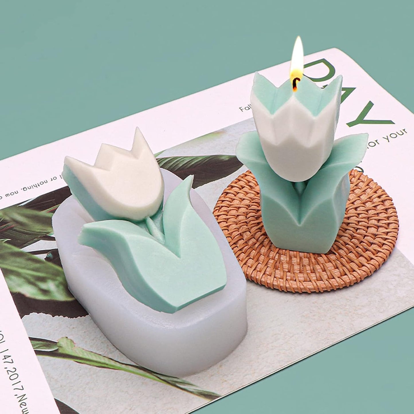 GB144 Flower With Leaf Mold