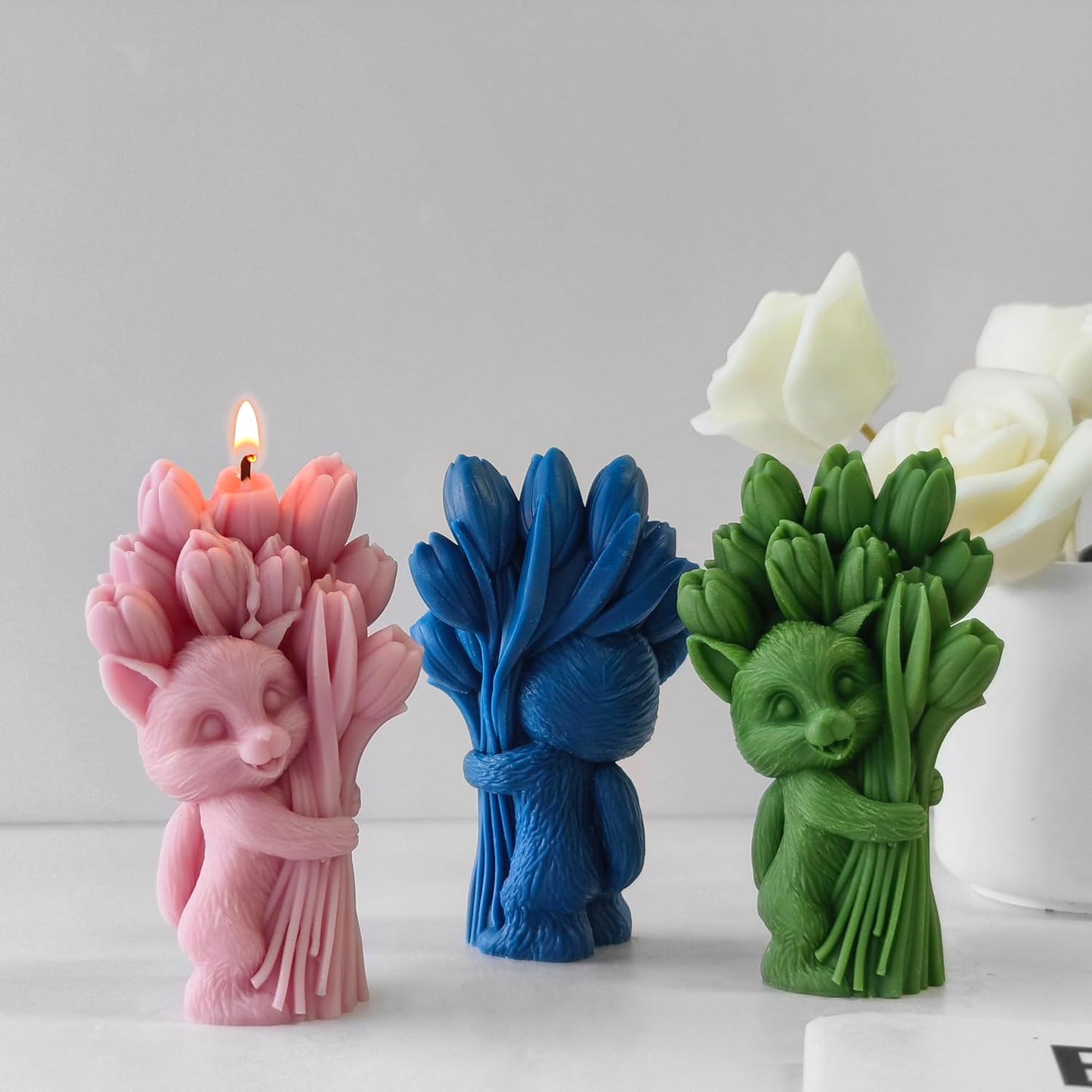 GB011 Cat with Tulips Mold
