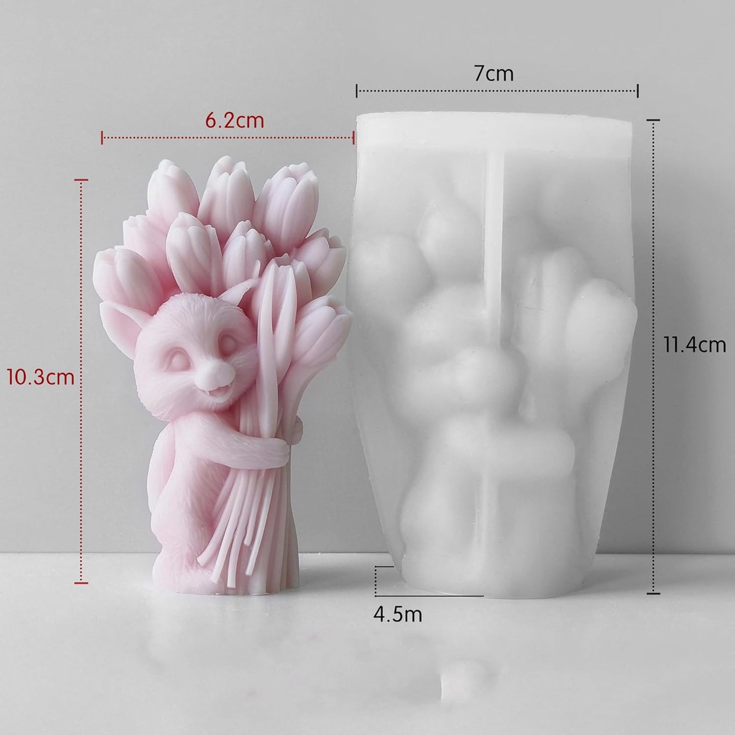 GB011 Cat with Tulips Mold