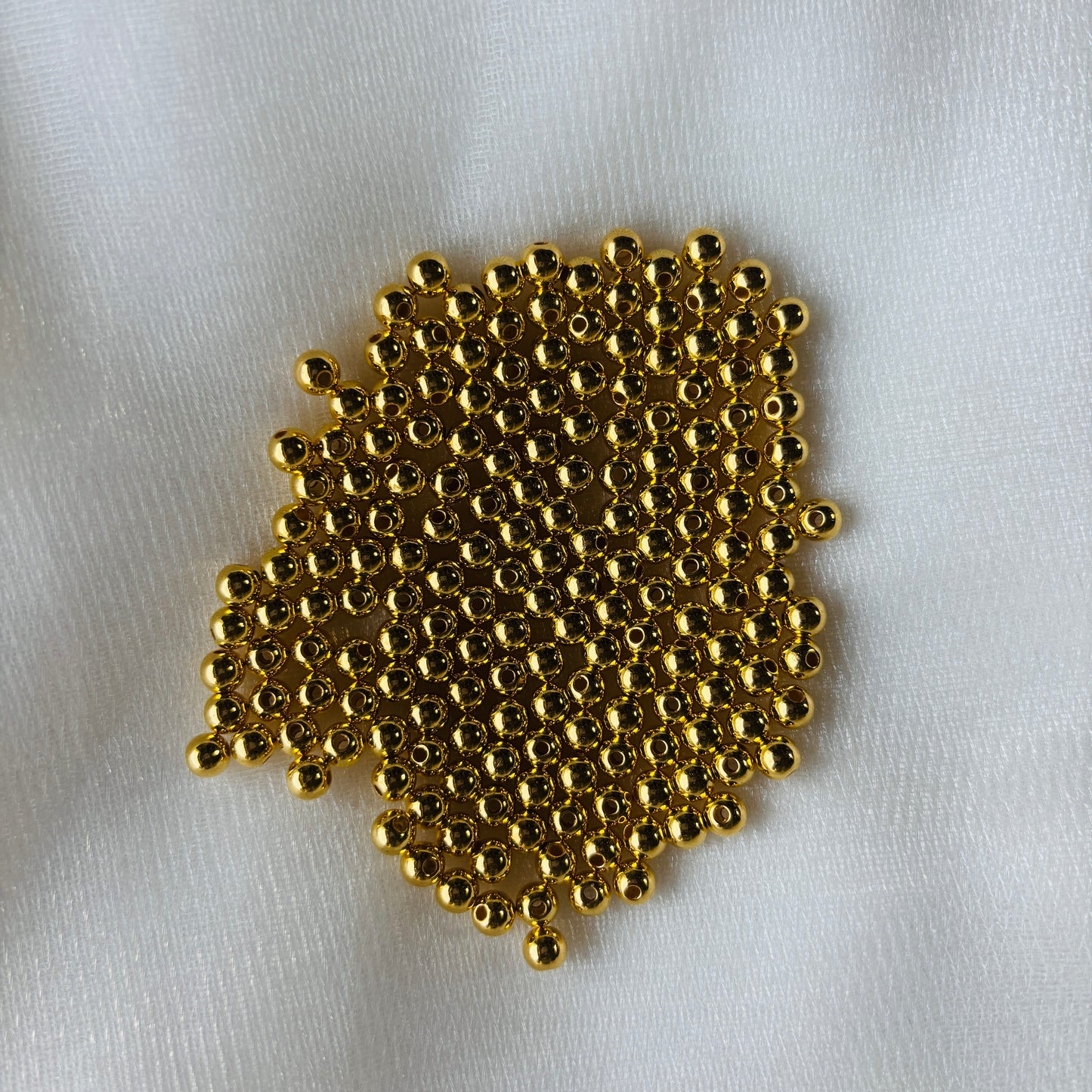 Premium Round Craft Beads – Metallic & Pearl Finish Beads for Jewelry 6 mm (Pack 10)