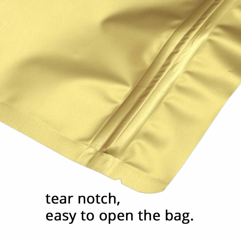 PI011Ziplock Gold Pouch (100 gm) Size : 6 x 4