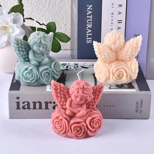 Angel On Rose Mold GB196