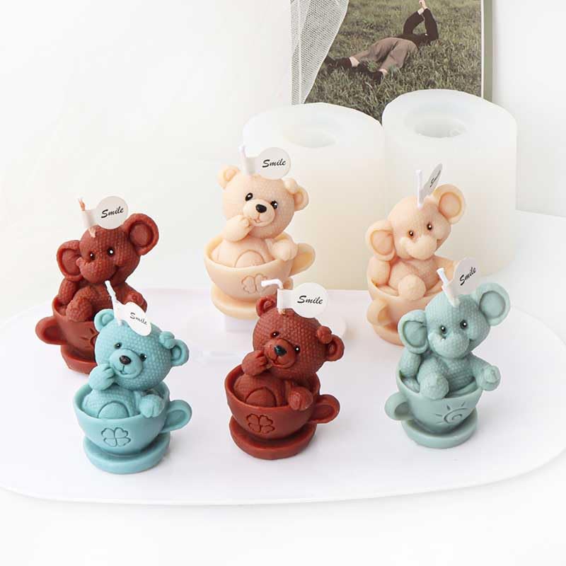 GB015 Teddy Bear In Cup Mold