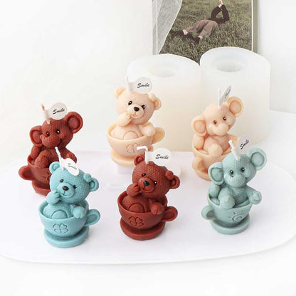 GB015 Teddy Bear In Cup Mold