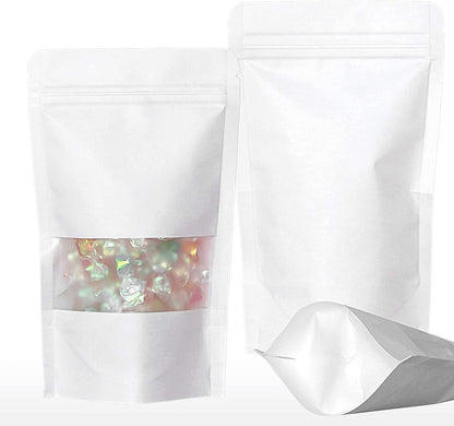 PI010 Ziplock White Pouch (100 gm) Size : 6 x 4