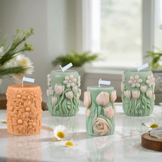 GB139 Tulip Daisy Pillar Mold