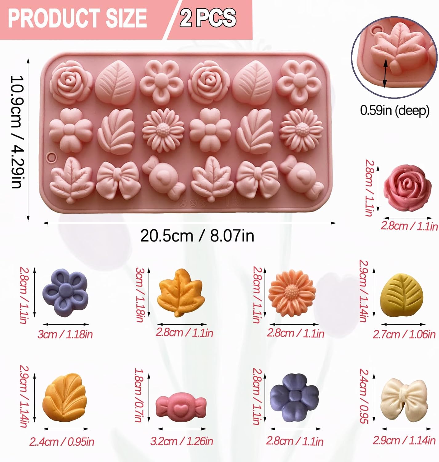 TM022 Flower Candy Mold