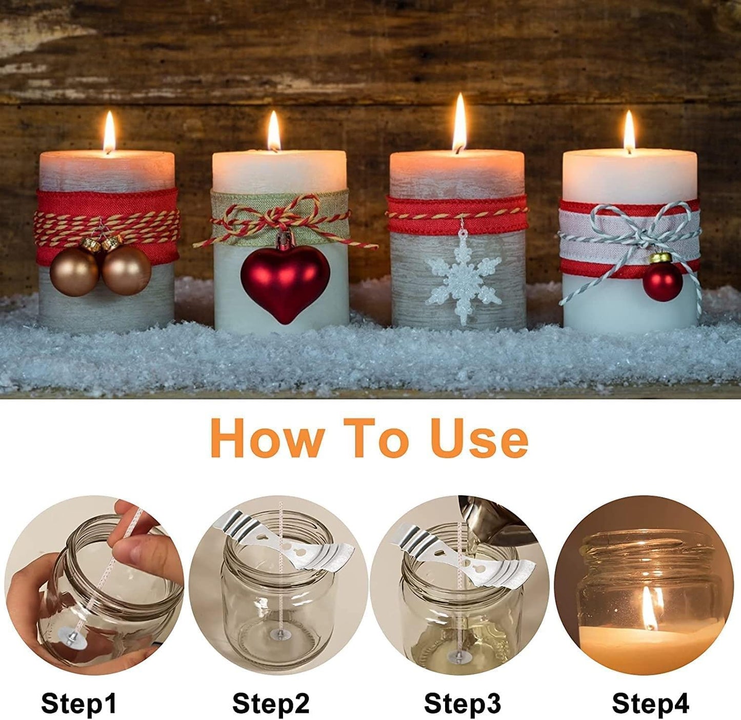 BW001 Candle Braided Wick 6inch