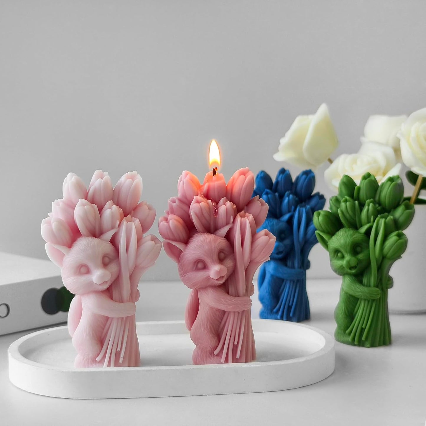 GB011 Cat with Tulips Mold