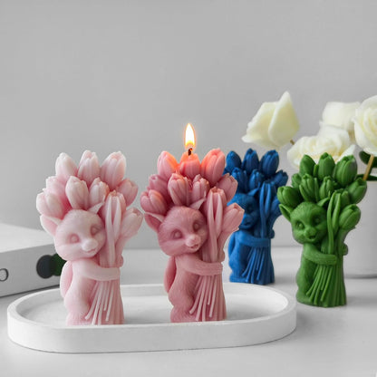 GB011 Cat with Tulips Mold
