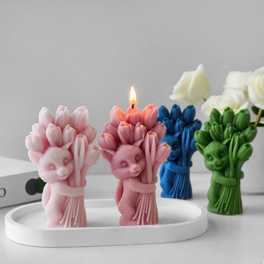 GB011 Cat with Tulips Mold