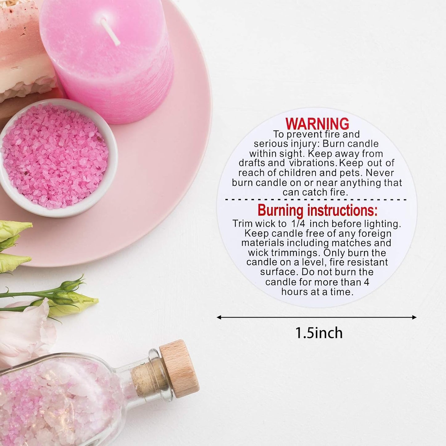 Warning sticker (1.5 inch) CT031 (Pack Of 3)