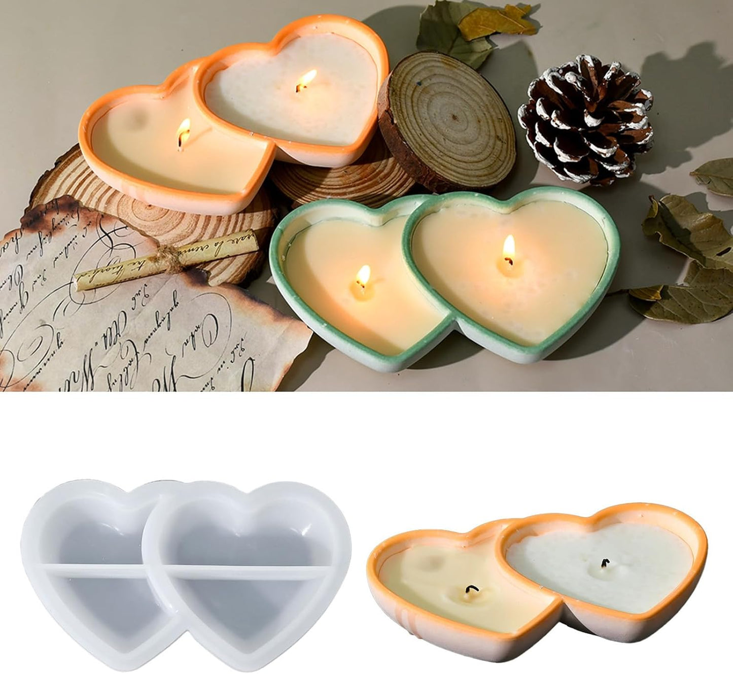 Double Heart Trinket CRM013 (Pack Of 3)