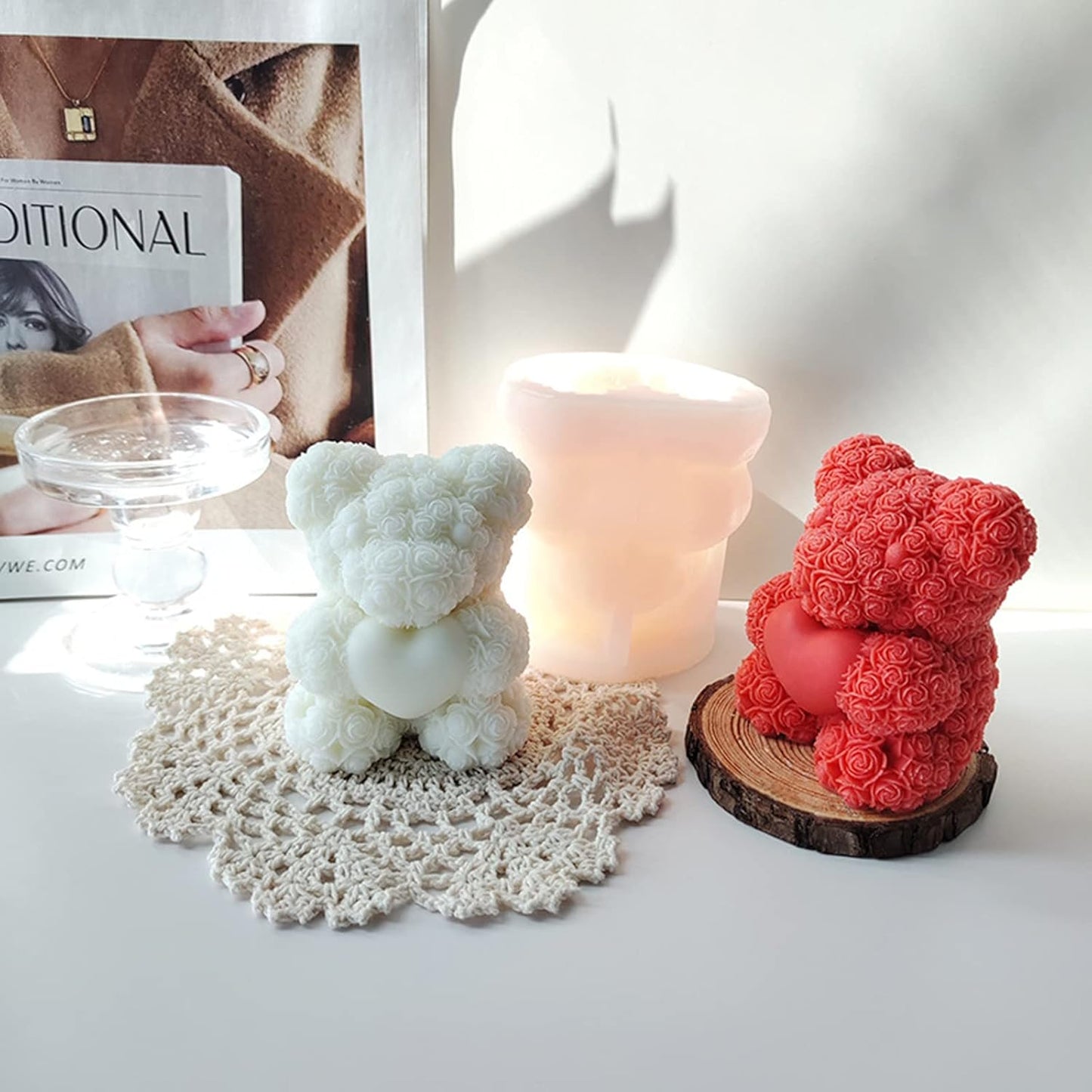 GB004 Rose Teddy Bear Mold