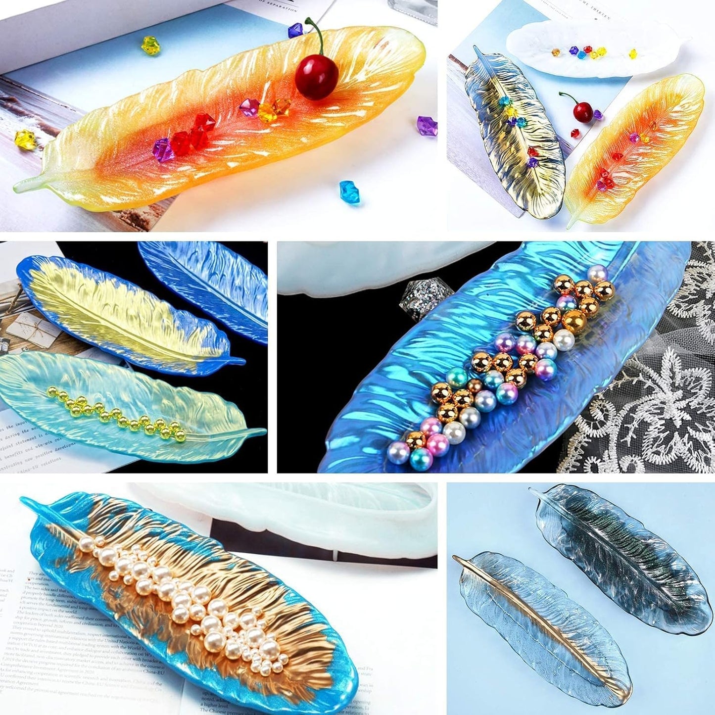 Feather Tray Mold CRM019  (Pack Of 3)