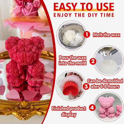 GB001 Teddy Bear Bow Mold