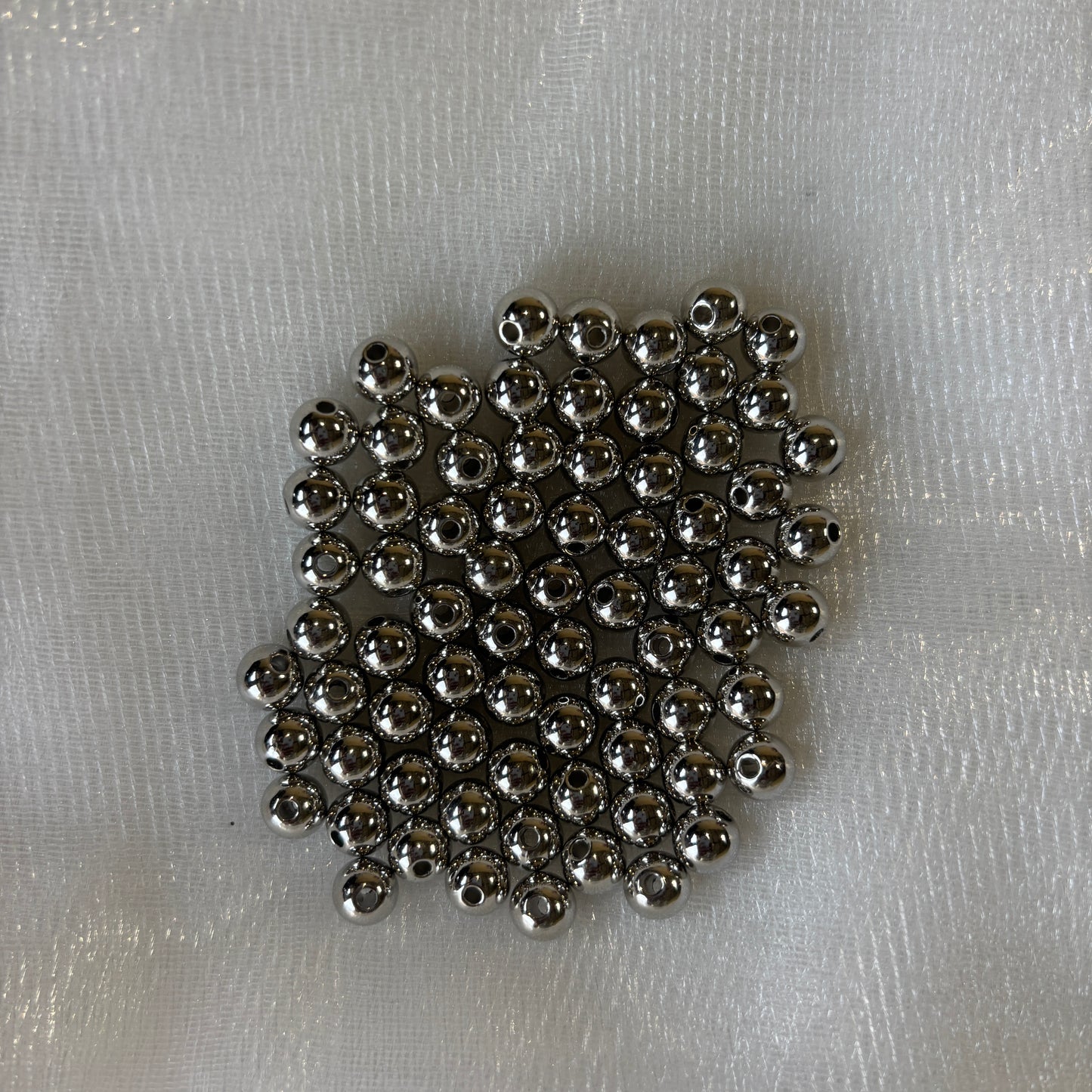 Premium Round Craft Beads – Metallic & Pearl Finish Beads for Jewelry 8 mm (Pack Of 10)