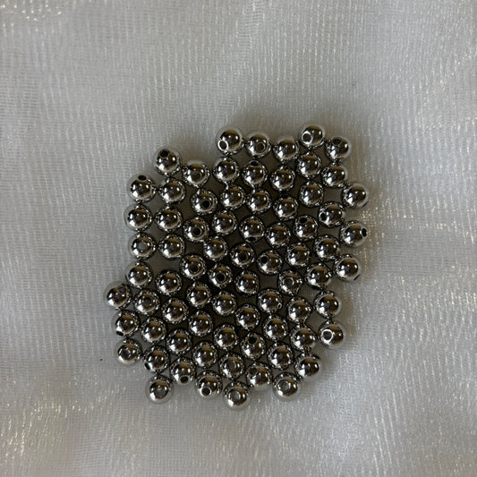 Premium Round Craft Beads – Metallic & Pearl Finish Beads for Jewelry 8 mm (Pack Of 10)