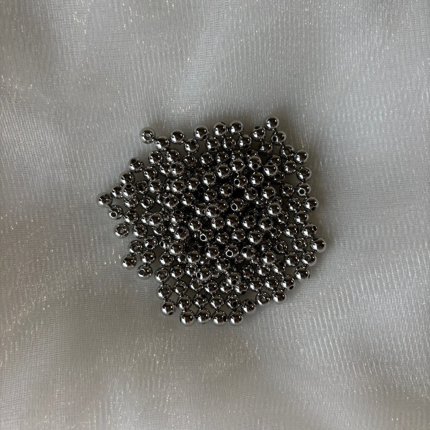 Premium Round Craft Beads – Metallic & Pearl Finish Beads for Jewelry 6 mm (Pack 10)