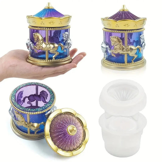 Carousel Jar Mold CRM015