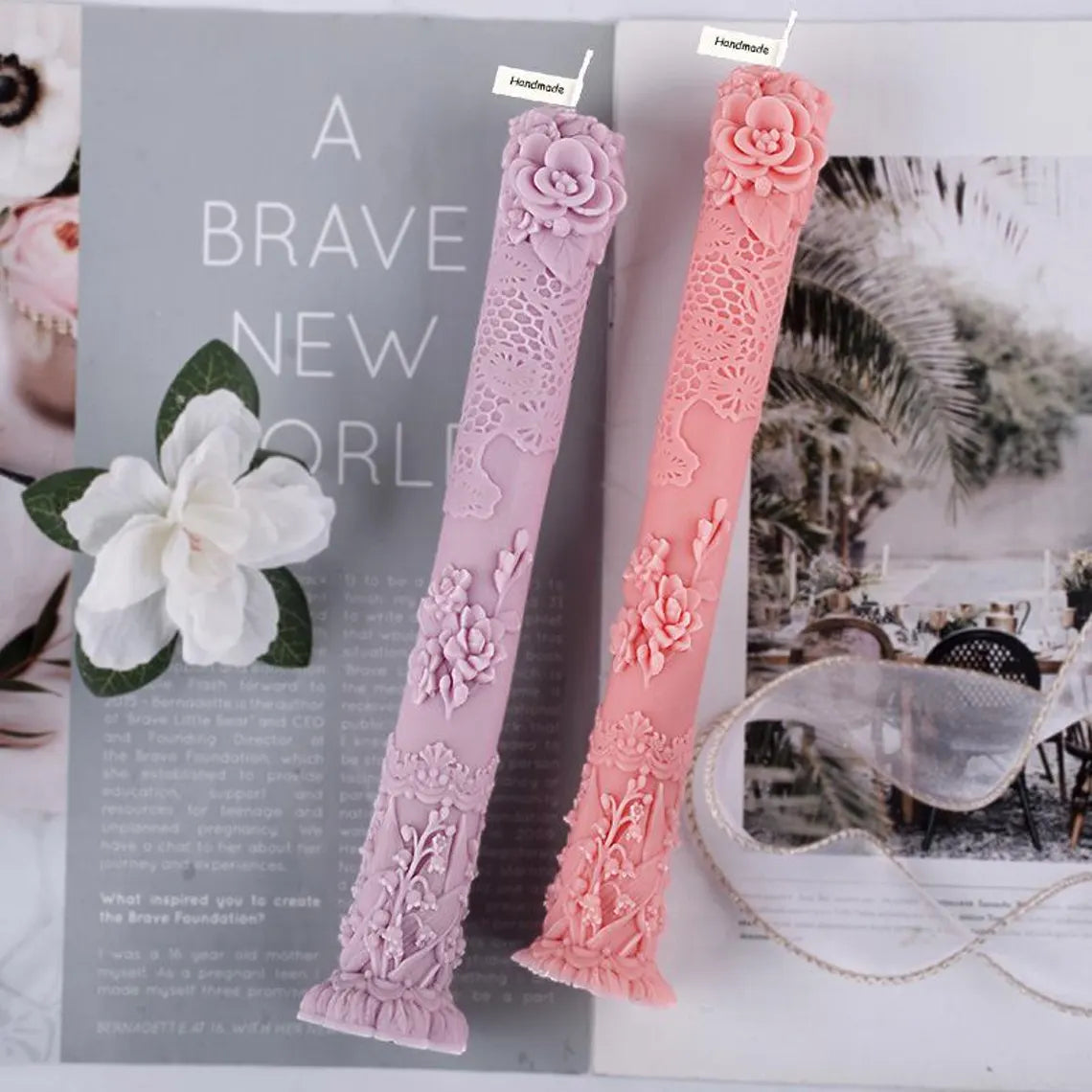 Flower Dinner Candle Mold GB204