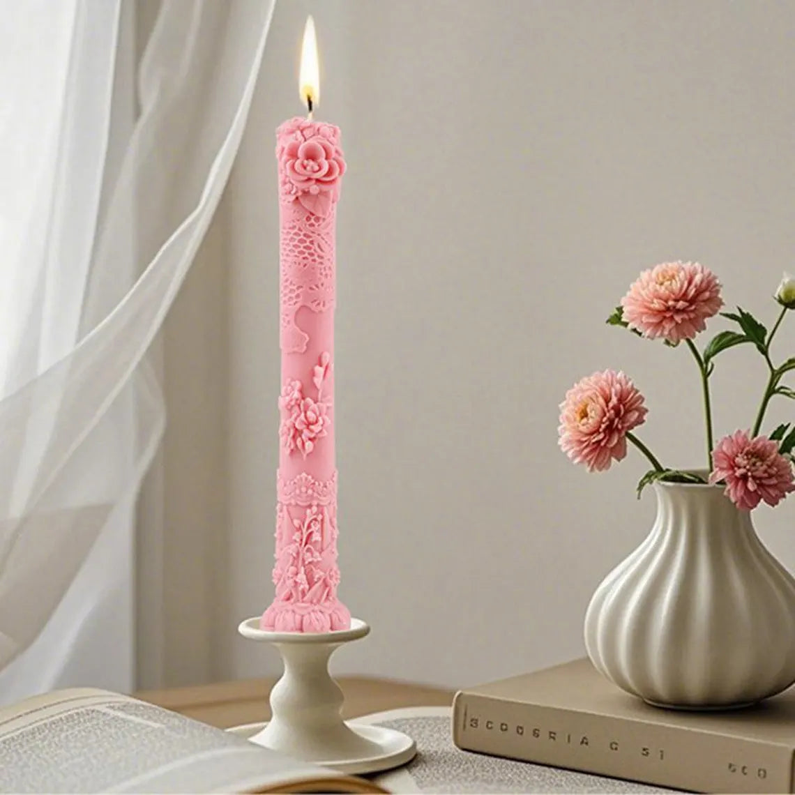 Flower Dinner Candle Mold GB204